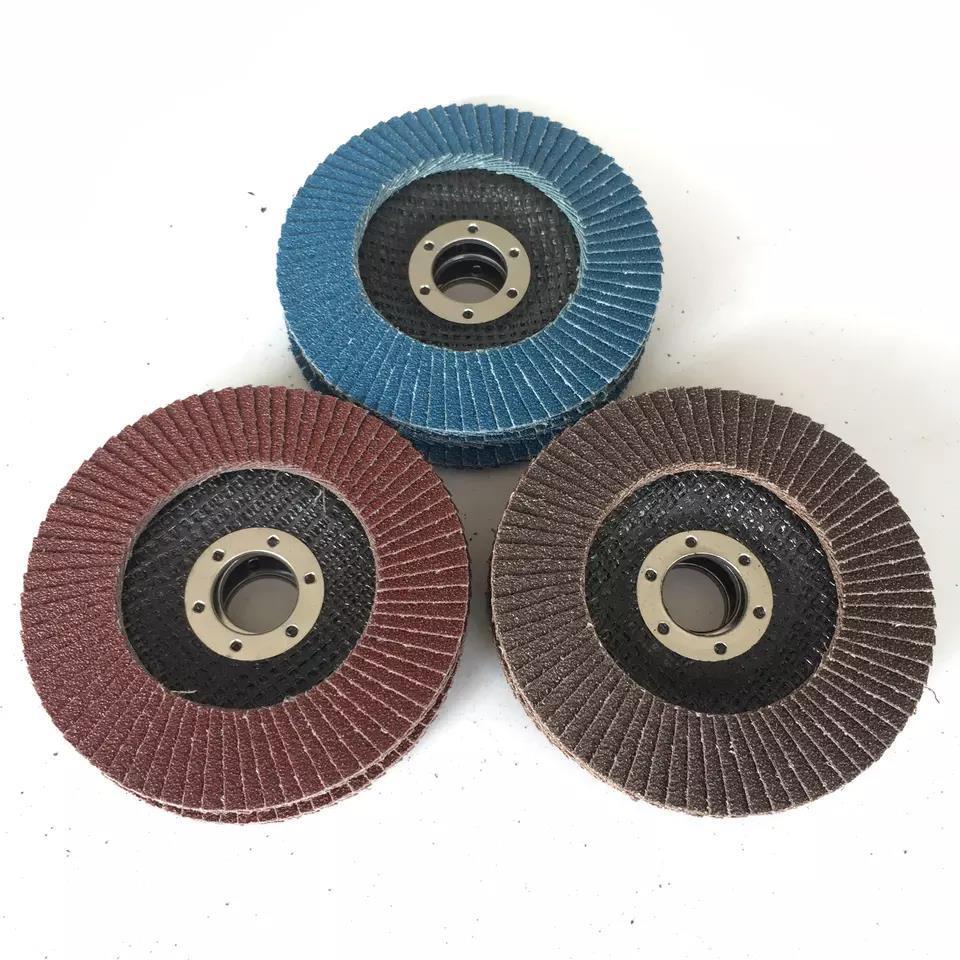 4.5 Inch Silicon carbide abrasive tools mesh cover flexible flap disc grinding wheel