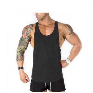 Color Block Workout Tank Top Gym Stringer Vest Sublimated Running Singlet Customized Logo Men 100% Polyester BSCI Unisex 50 Pcs