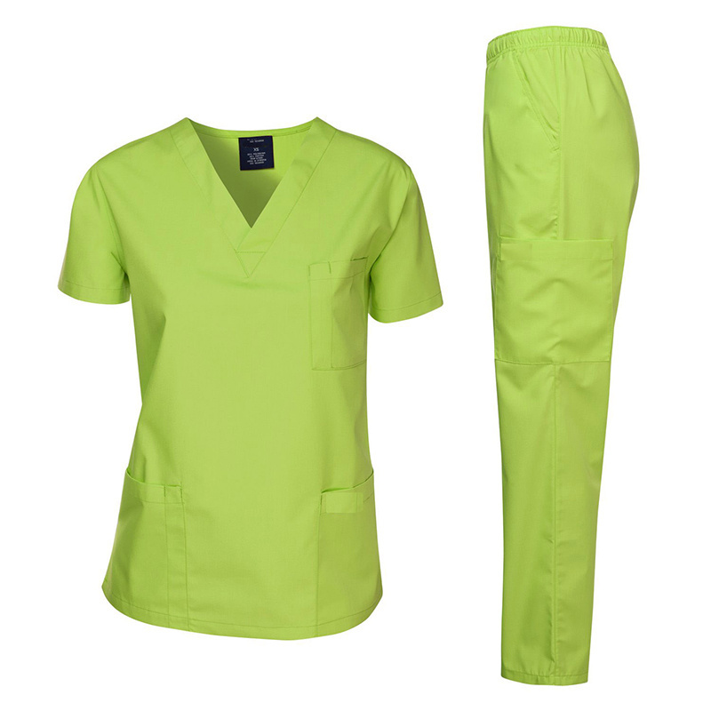 M096 Wholesale Custom Printed Design Nursing Short Sleeve Sets Women and Men Hospital Work Uniform Scrub Suit Medical Scrubs