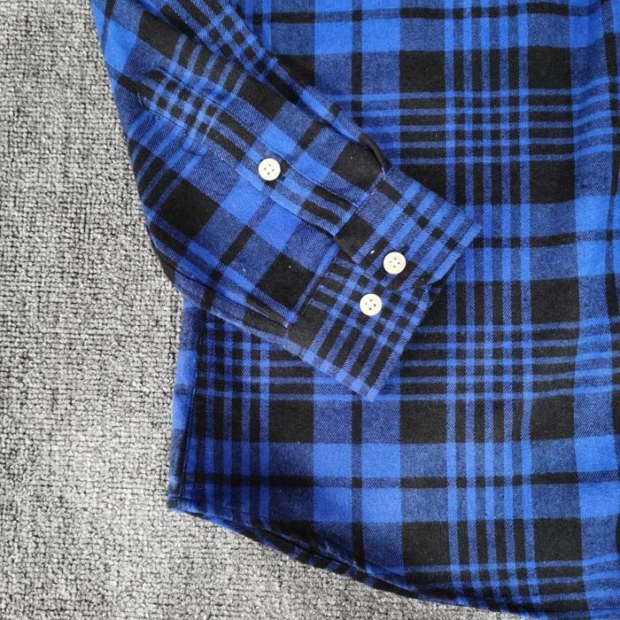 Plaid Flannel Dress Shirt Turn-down Collar Stripe Shirts Fit Mens Chest Pocket Dress Men Long Sleeve A255 Casual High Quality