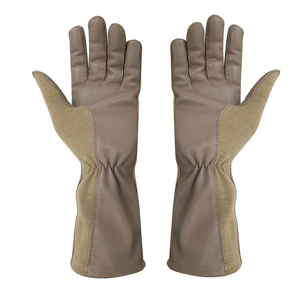 Flight Gloves Fire Resistant & Multi Cam Pilot Flight Leather Gloves