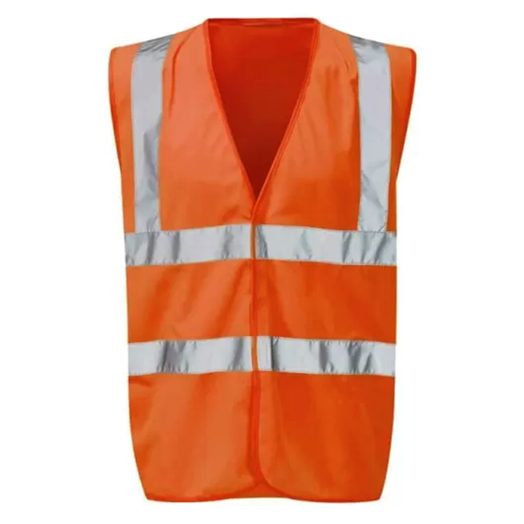 High Visibility ANSI Certified Reflective Fluorescent polyester mesh orange Safety Vest for construction workers and traffic