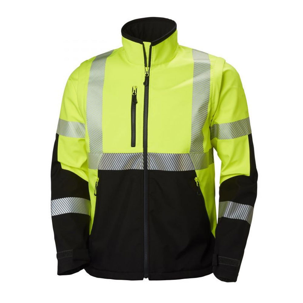 Men Hi Vis Workwear Sweatshirt Safety Jacket Two Tone Top Reflective Jacket