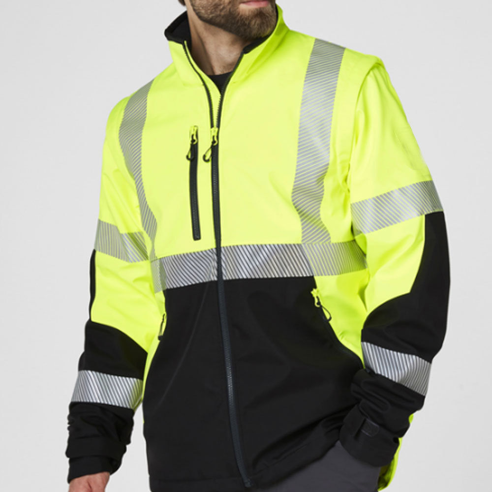 Men Hi Vis Workwear Sweatshirt Safety Jacket Two Tone Top Reflective Jacket