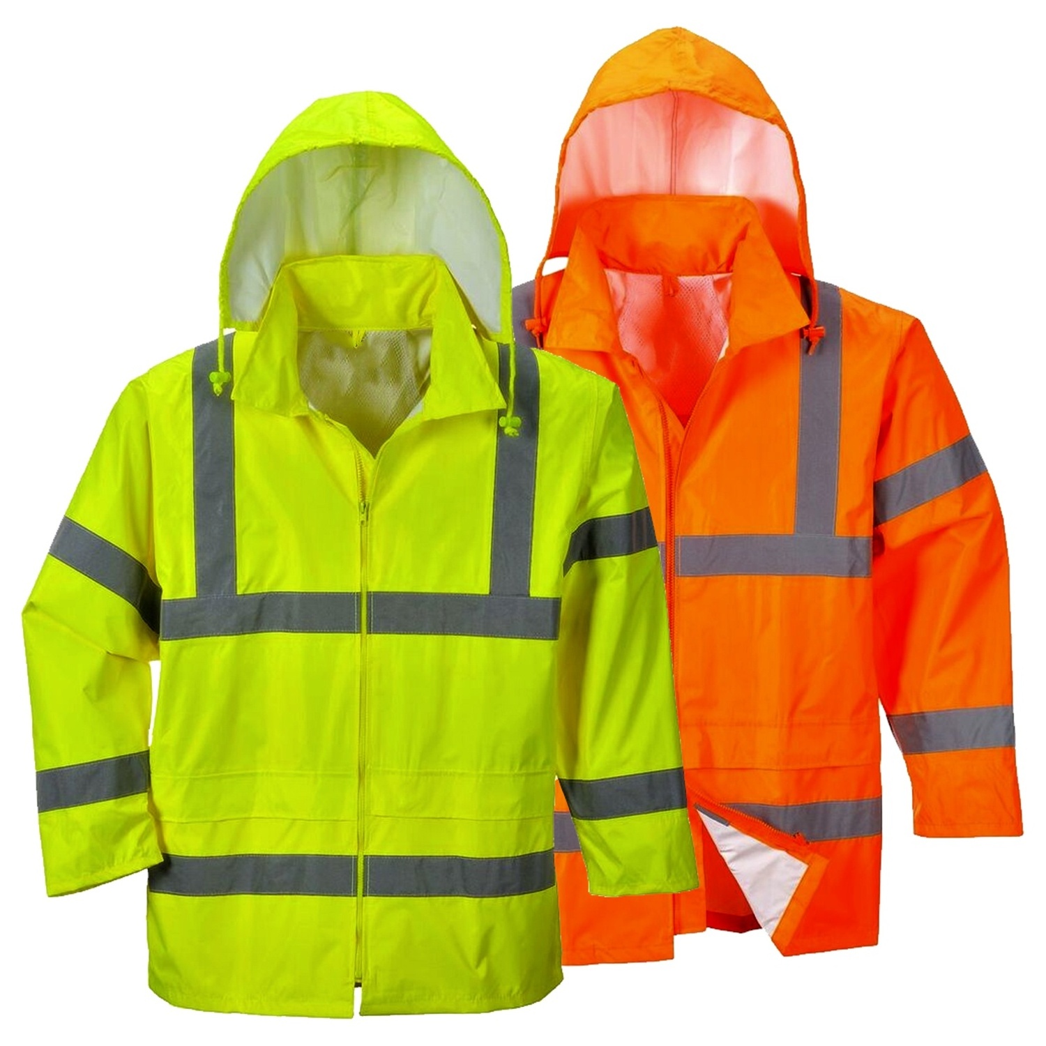 Professional Safety High Visibility reflective Hi Vis Waterproof Rain Coat jacket