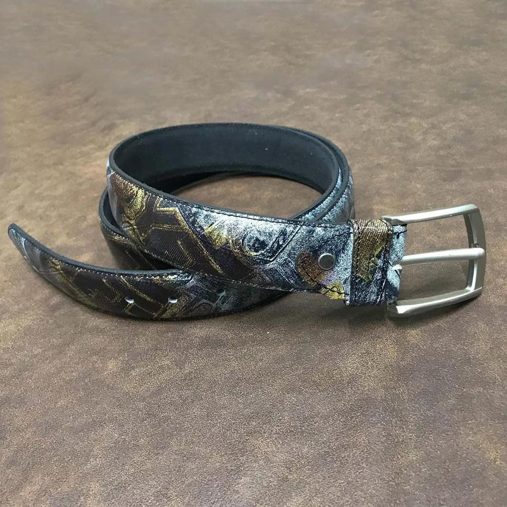 Snake Pattern Cow Hide Real Leather Belt