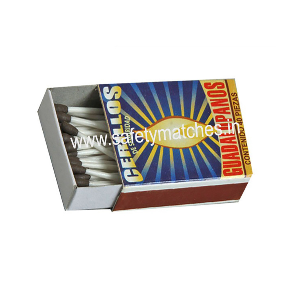 Wax Match Sticks 40's Fill  Best Quality of wax matchsticks made from chopped tissue paper coated with paraffin wax