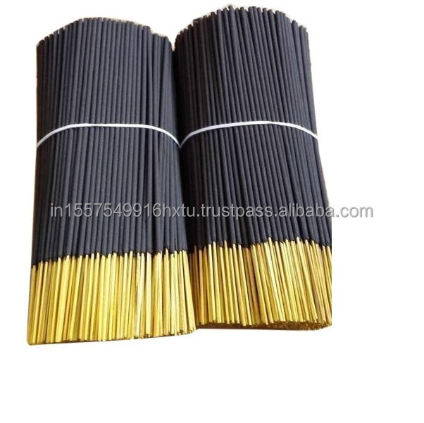 Best quality   selling 9 Inch Raw black incense sticks in 1kg bundle pack as bulk packing at wholesale price unscented incense