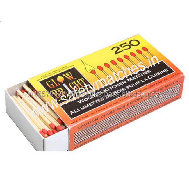 Kitchen Safety Match boxes with long sticks lighters and 250 fills available in Modern packing with customised Logo