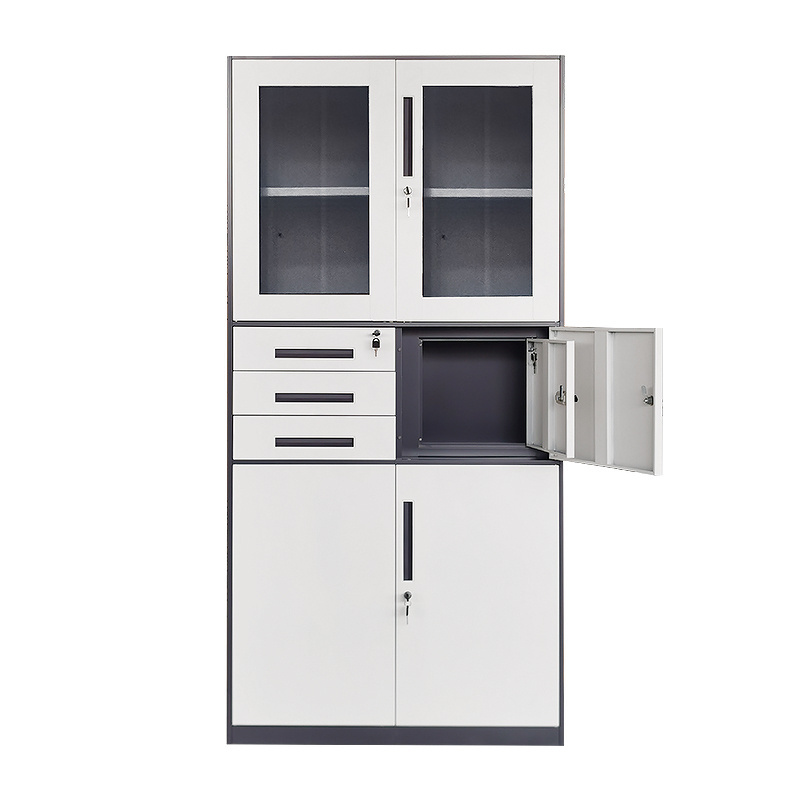 Narrow Edge Customized Size Steel Filling Cabinethigh quality Modern Office Furniture Metal Cabinet with Three Drawer