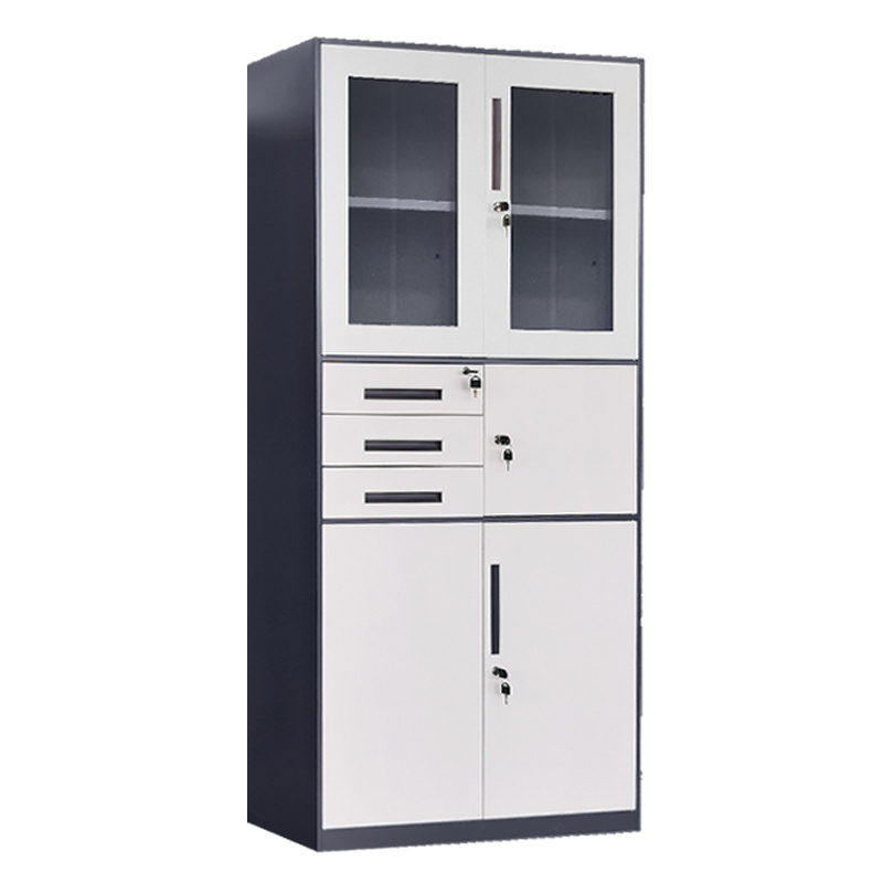 Narrow Edge Customized Size Steel Filling Cabinethigh quality Modern Office Furniture Metal Cabinet with Three Drawer