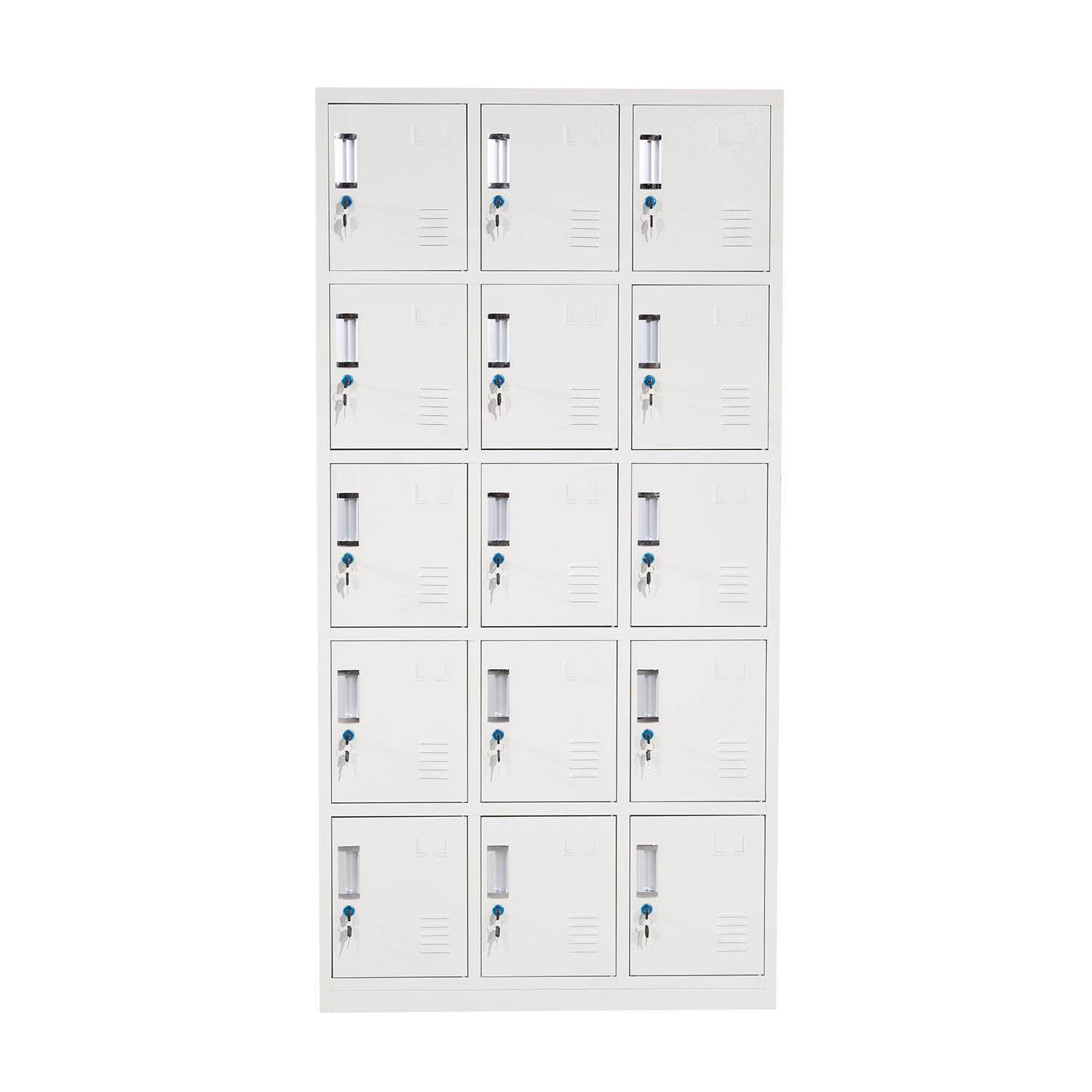 Popular  Metal 15 door Clothes Locker Cabinet  compartment industrial mini steel storage box locker