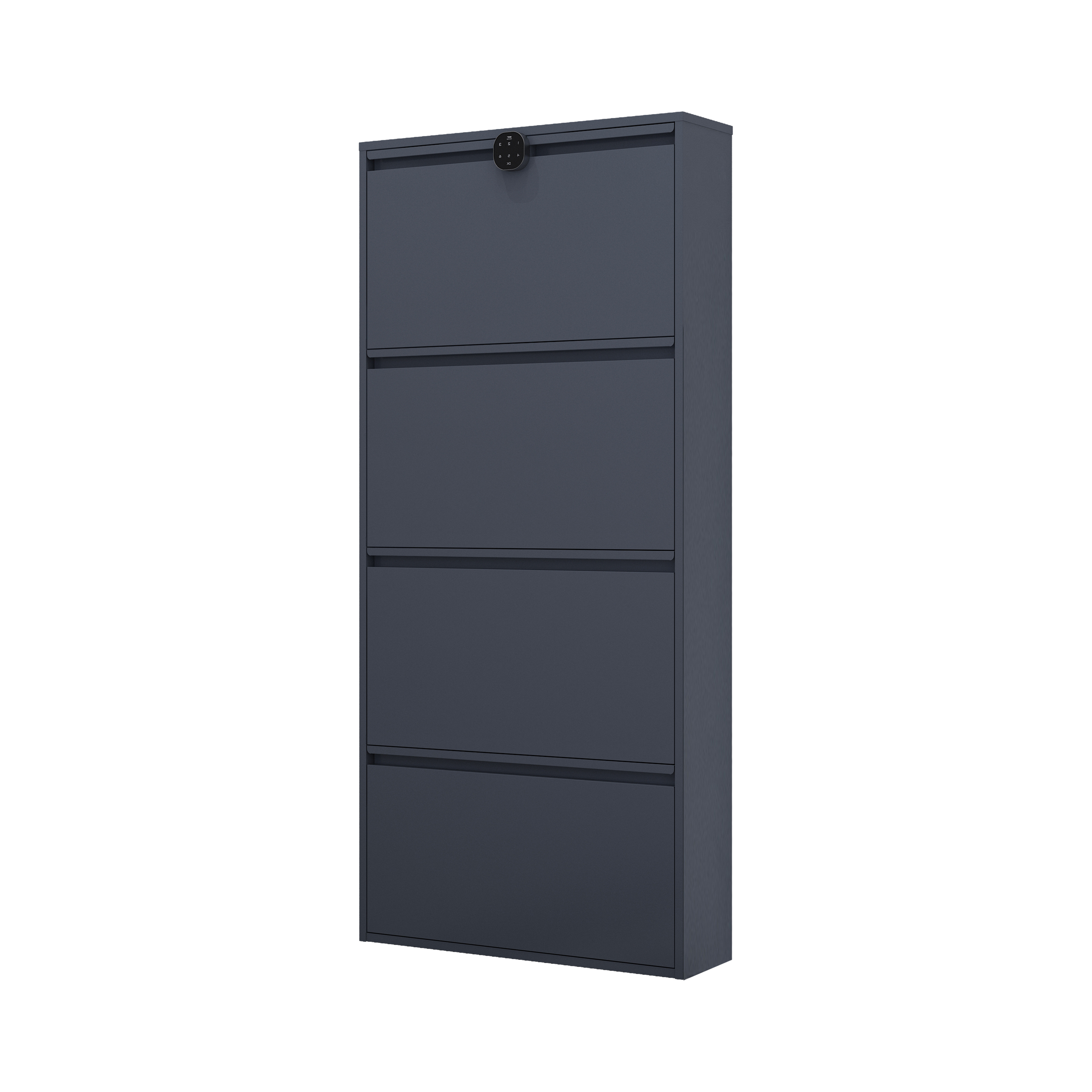 New Steel Shoes Cabinet 4 Drawer Steel Lateral Storage Movable 4 Drawers Shoes Rack with Number Lock