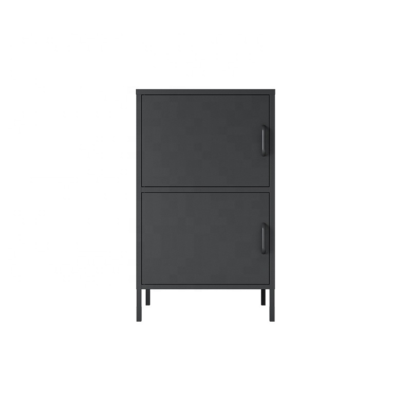 Modern  Furniture black Color Metal Cabinet Fashion Custom Steel storage cabinet for Living Packing Room