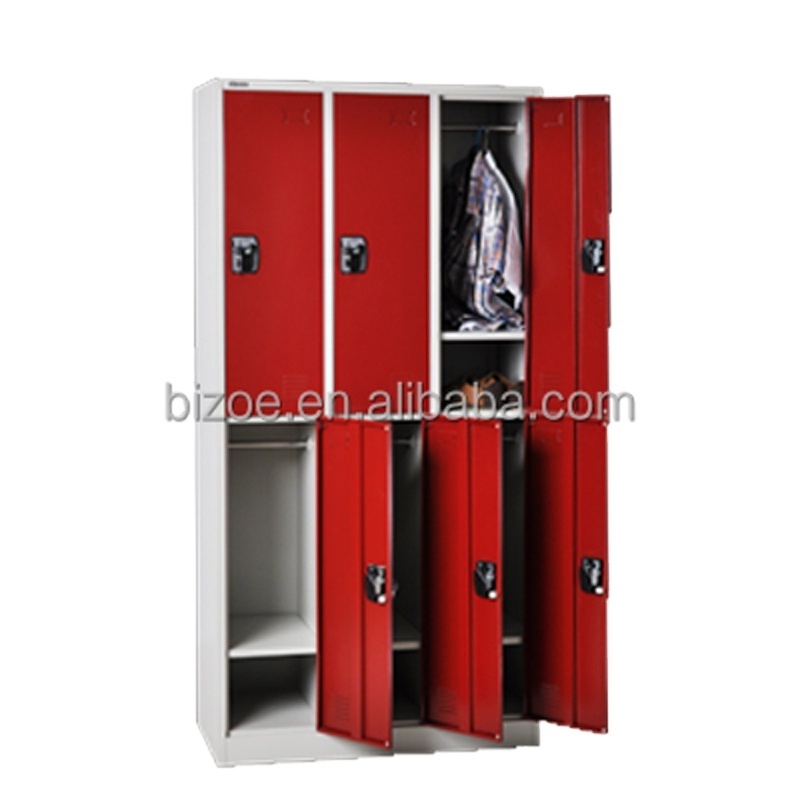 Cheap changing room 6 door steel clothes storage lockers metal school locker for student