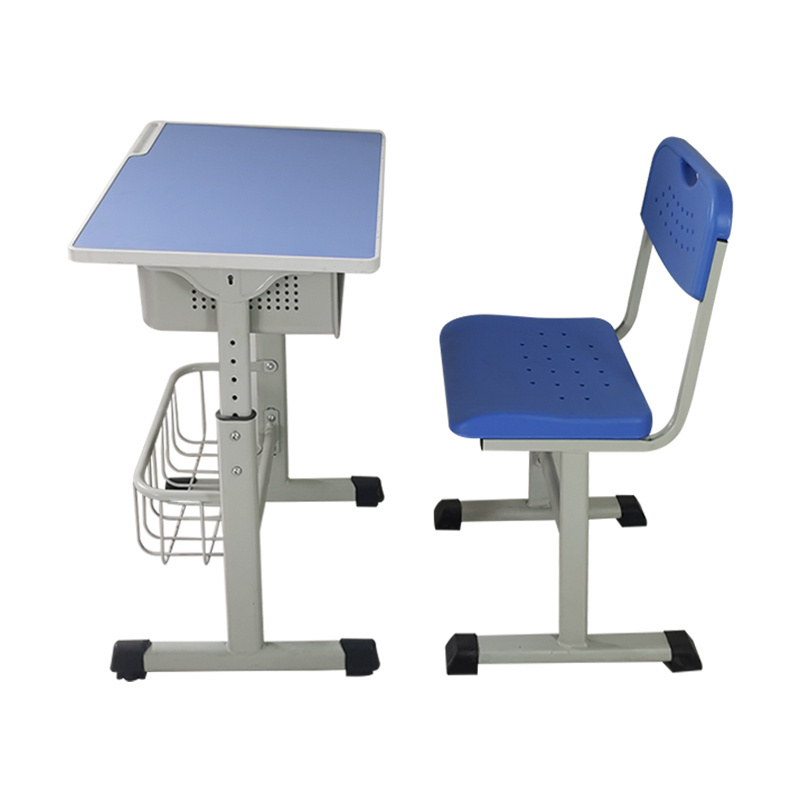 Bizoe OEM escritorio 600*450*760 Mm kids study table blue school desks and chairs cheap daycare furniture