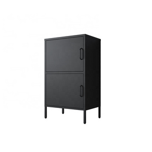 Modern  Furniture black Color Metal Cabinet Fashion Custom Steel storage cabinet for Living Packing Room