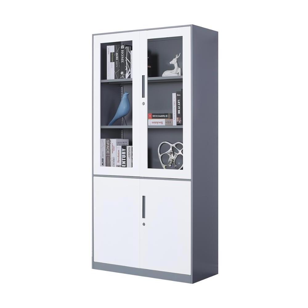 Chinese  Cheap office furniture comfortable glass swing door steel filing cabinet heavy duty