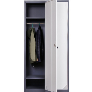 Furniture Bedroom Metal Locker Manufacturer 2 Door Open for Adult Gym Clothing Storage Steel Wardrobe Closet