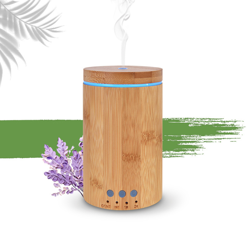 Portable essential oil humedificador scent real bamboo electric diffuser