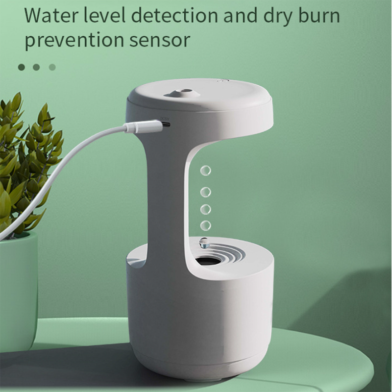 New 600ml creative ultrasonic humidifier Anti Gravity Water Drop Humidifier