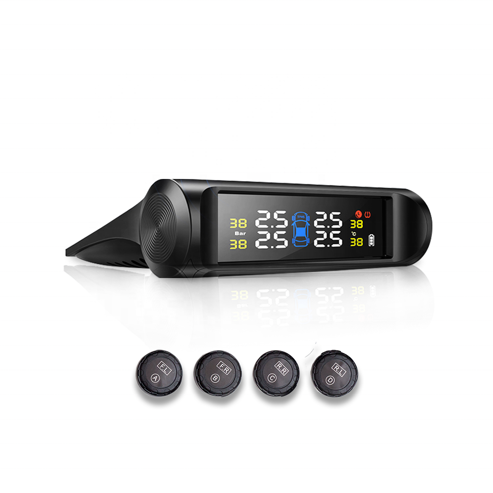 Car TPMS Tyre Pressure Monitoring External System Solar Power Digital LCD Display Auto Security Alarm Systems