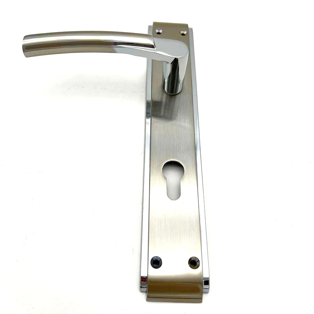 Universal 85mm Iron Plate Aluminium Security Wooden Door Handle