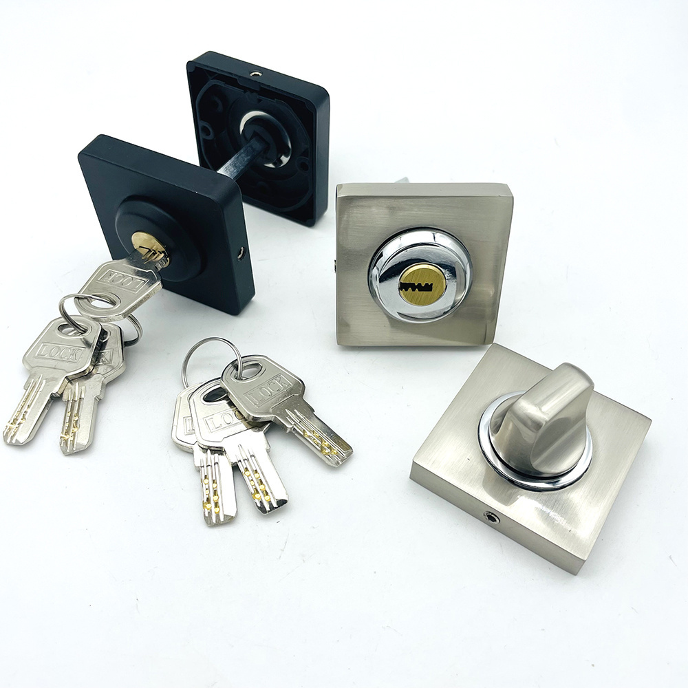 Smart Single cylinder Security  Square deadbolt lock set with  flat keys