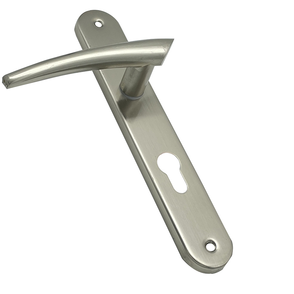 Classical Cyinder hole 70mm iron plate Aluminum lever Door Handle