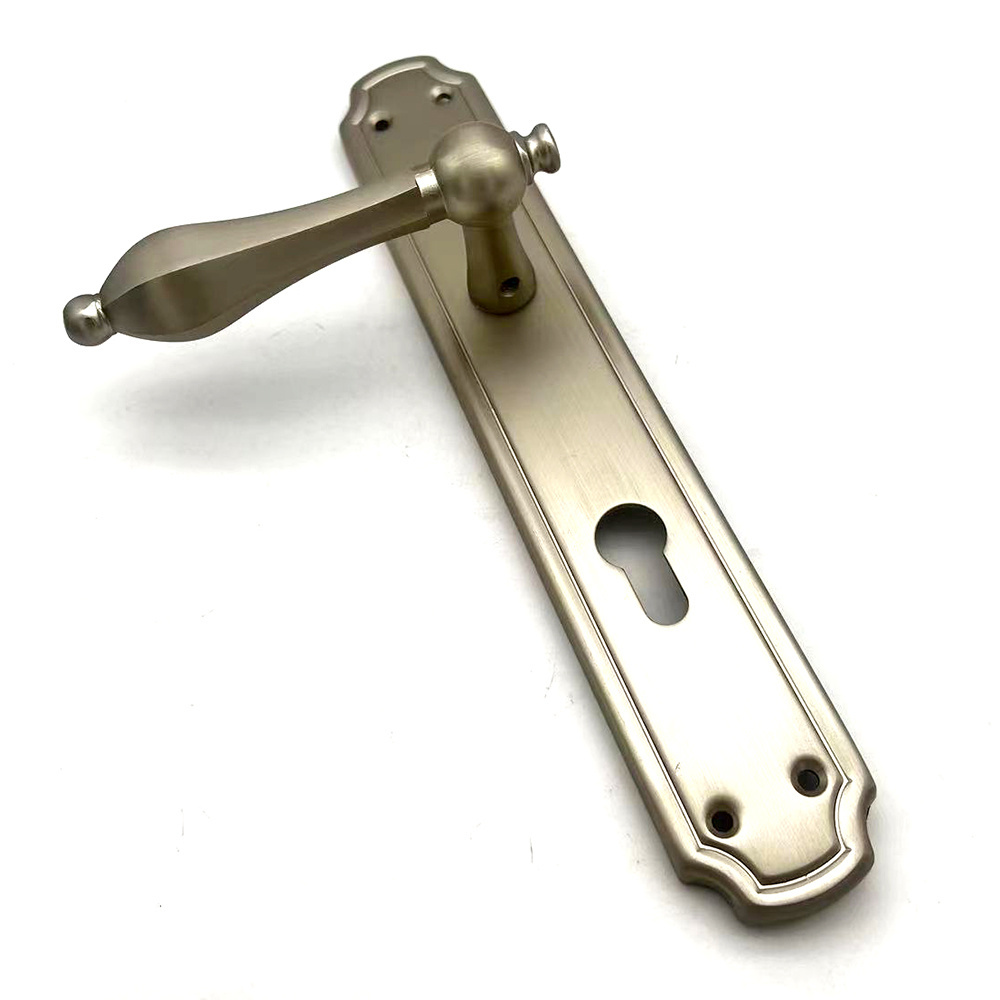 Simplex 85mm Iron Plate Aluminium  Handle for Main Wood Door Locks