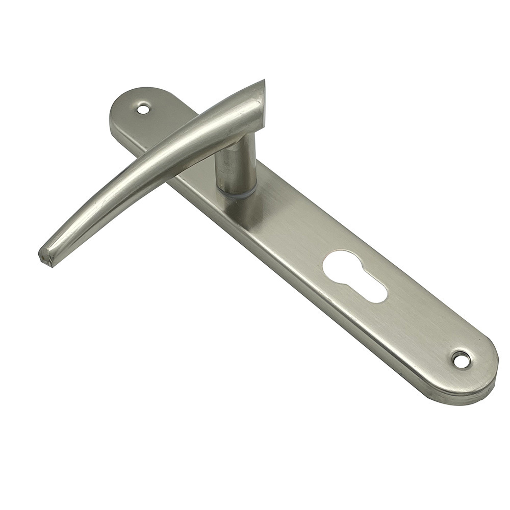 Classical Cyinder hole 70mm iron plate Aluminum lever Door Handle