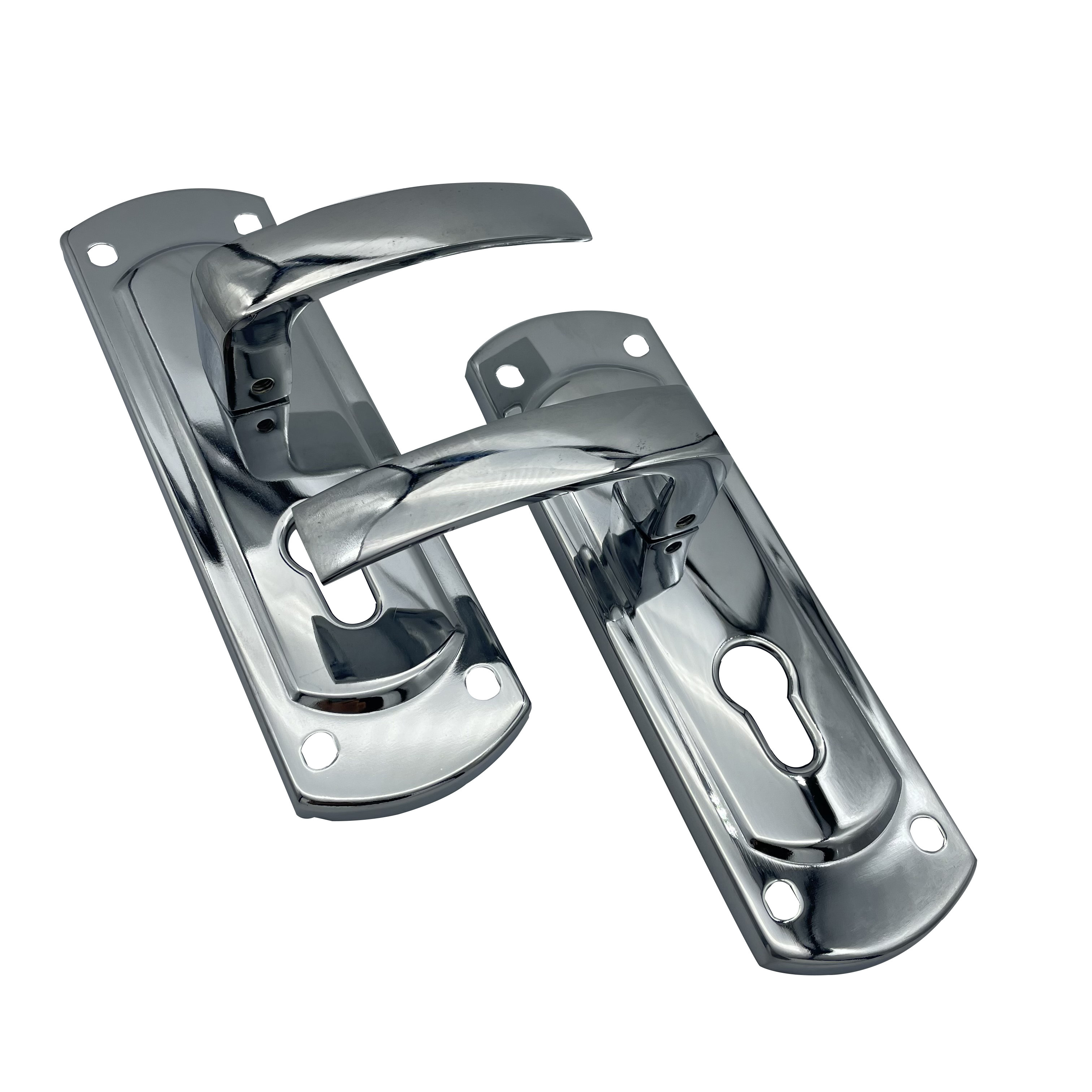 Simplex bedroom Iron Plate Aluminum Mortise Door lock handle set