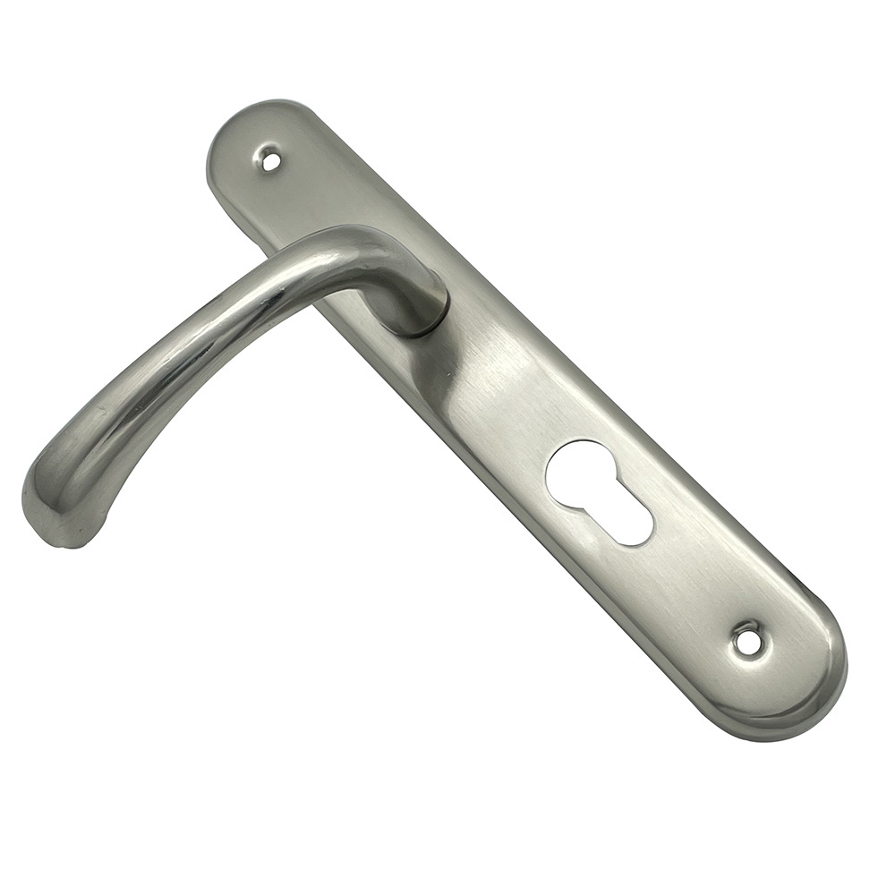 Classical Cyinder hole 70mm iron plate Aluminum lever Door Handle