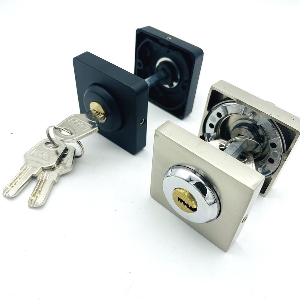 Smart Single cylinder Security  Square deadbolt lock set with  flat keys