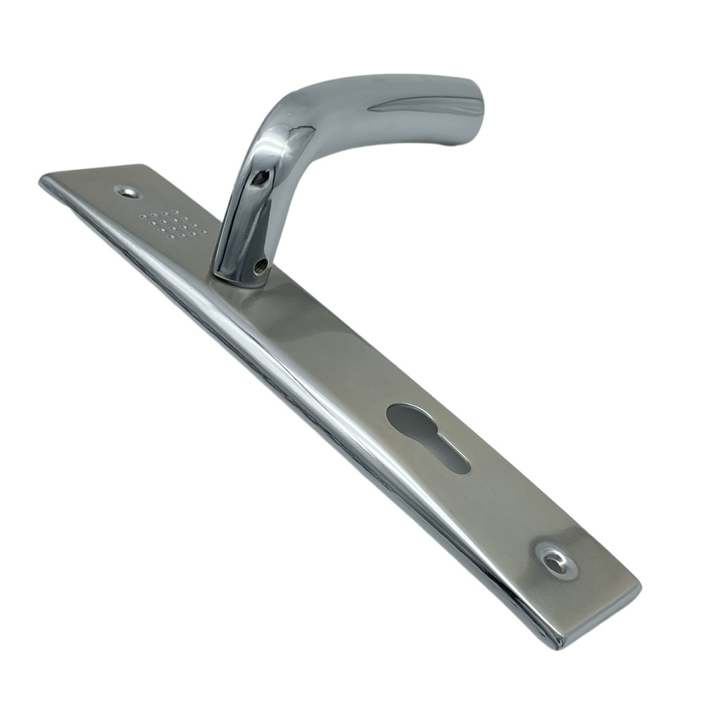 Classical Dot Pattern 85mm Aluminum lever  Door Handle with iron long plate