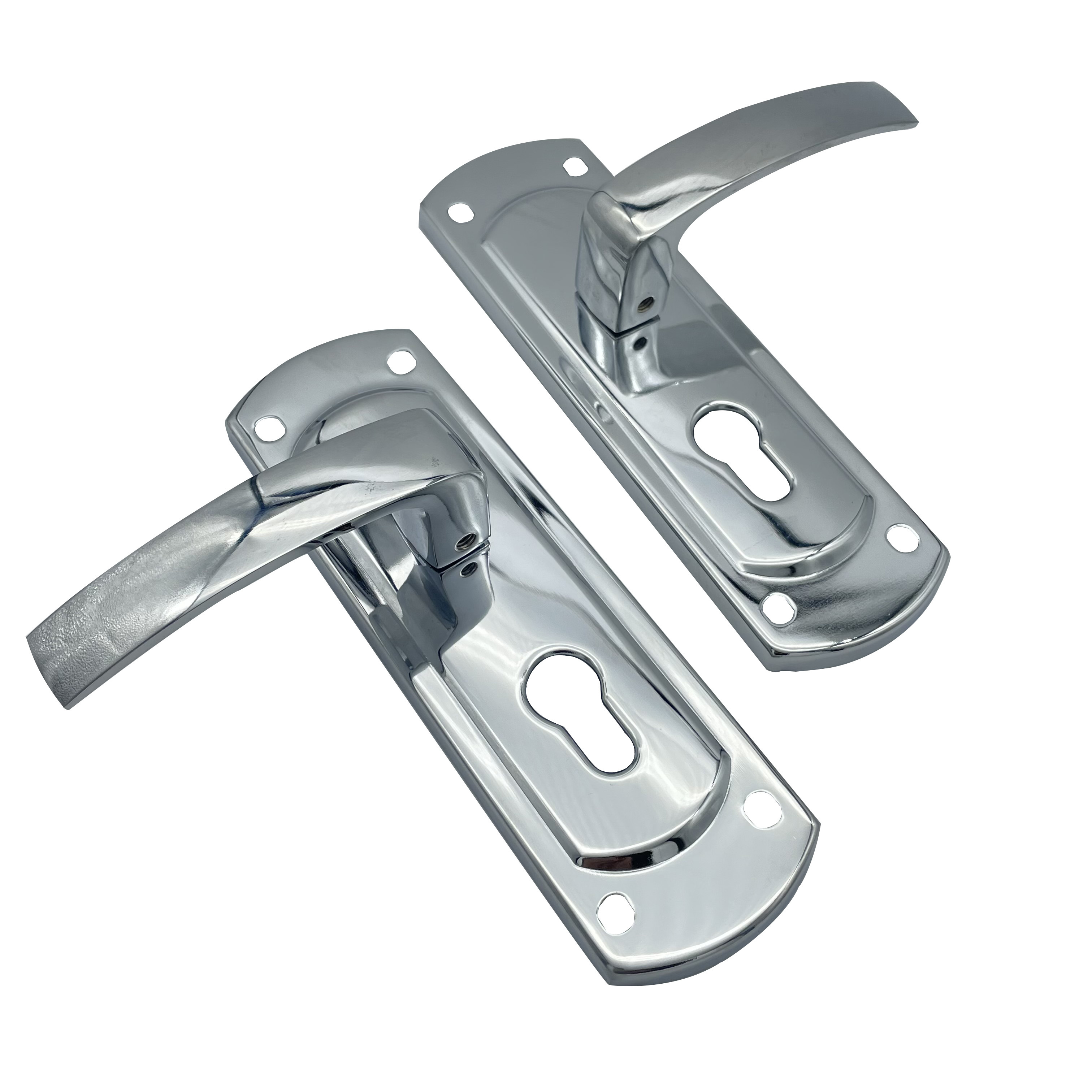 Simplex bedroom Iron Plate Aluminum Mortise Door lock handle set