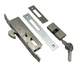 Euro Profile Frame Small Oval Cylinder Mortise Hook Door Lock Set for Swing gates Sliding Door