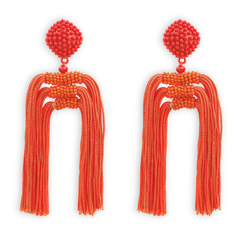 30% Discount Start Order Seed Beads Long National Retro Tassel Earrings