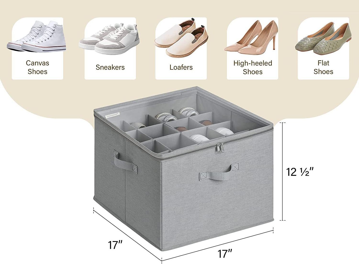 New Wardrobe Shoe  Rack 16 Pairs Large Transparent Foldable Shoe Storage Box