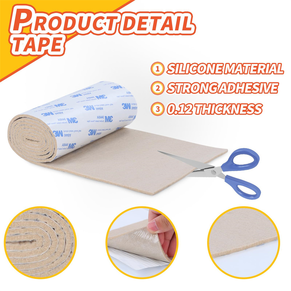 Manufacturer polyester felt good sticky fabric felt with self-adhesive backing glue