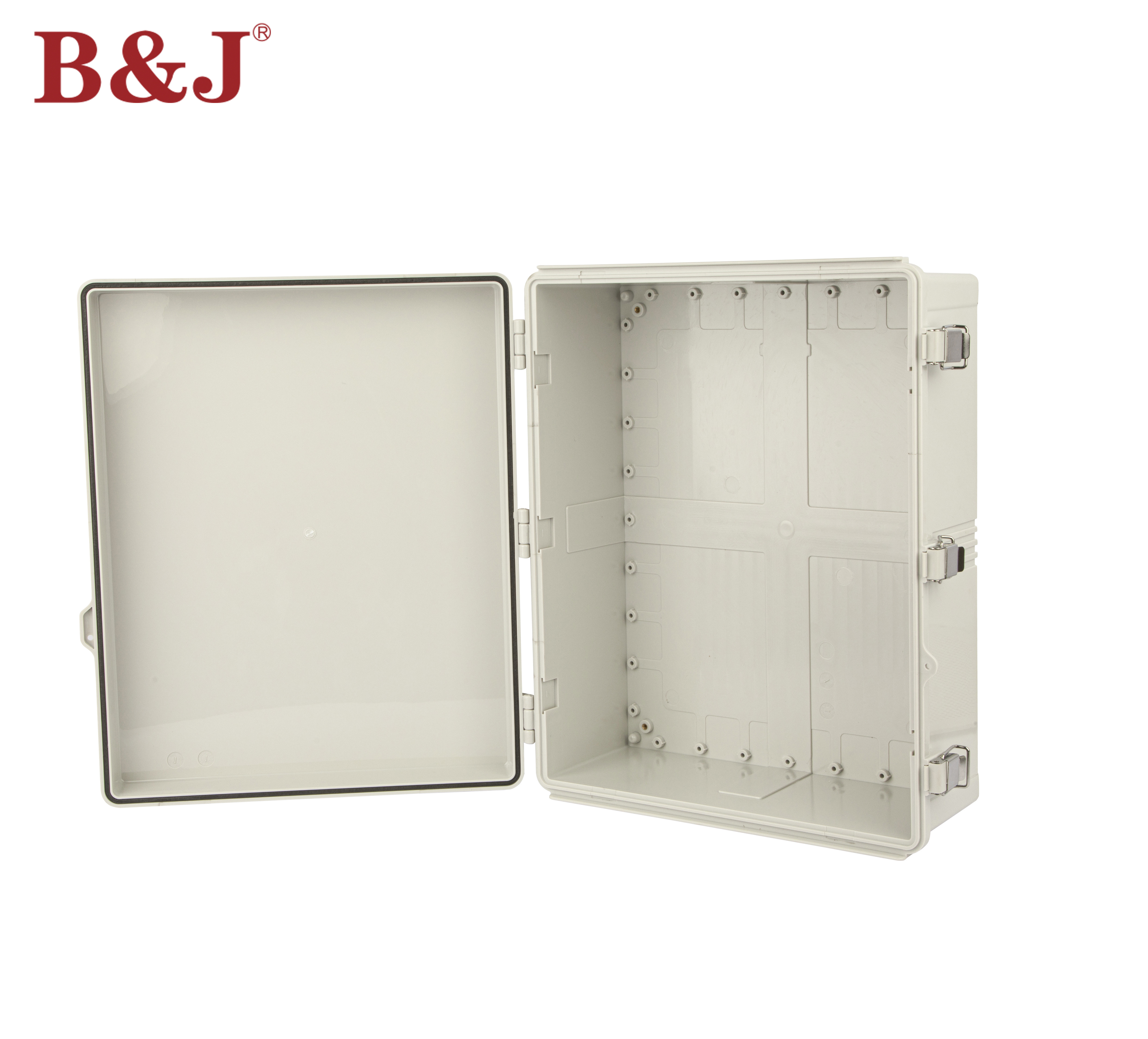 Plastic Electrical Enclosure Stainless steel hinges 500x400x200mm  IP67 Waterproof Gratury Junction Box with Mounting plate