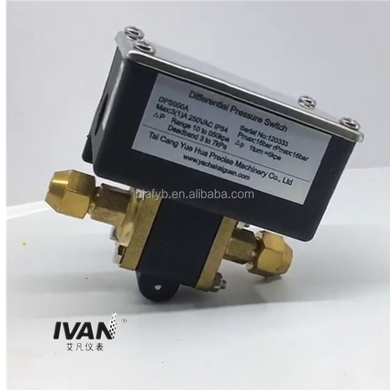 OEM Differential pressure water flow switch with single adjusting setpoint