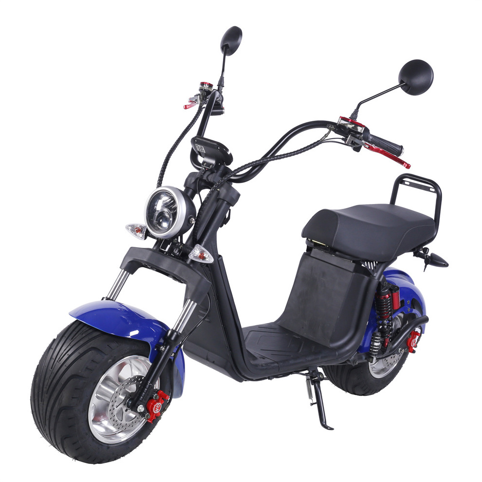 BJANE Model Electric Motorcycle with Big Power Lithium Battery Quality No. 1 Citycoco Off Road Tire Scooter