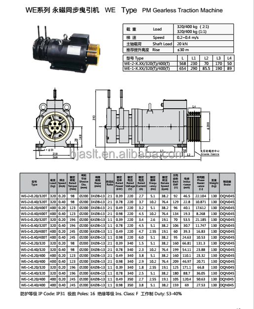 Gearless Traction Machine