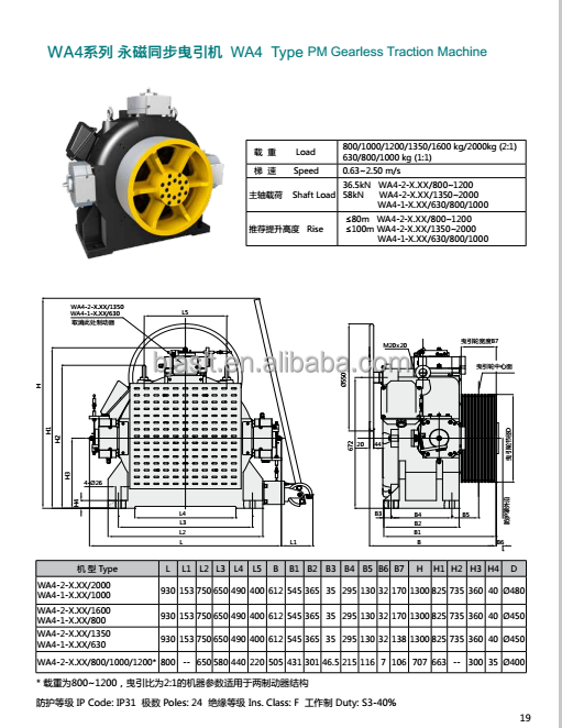 Gearless Traction Machine