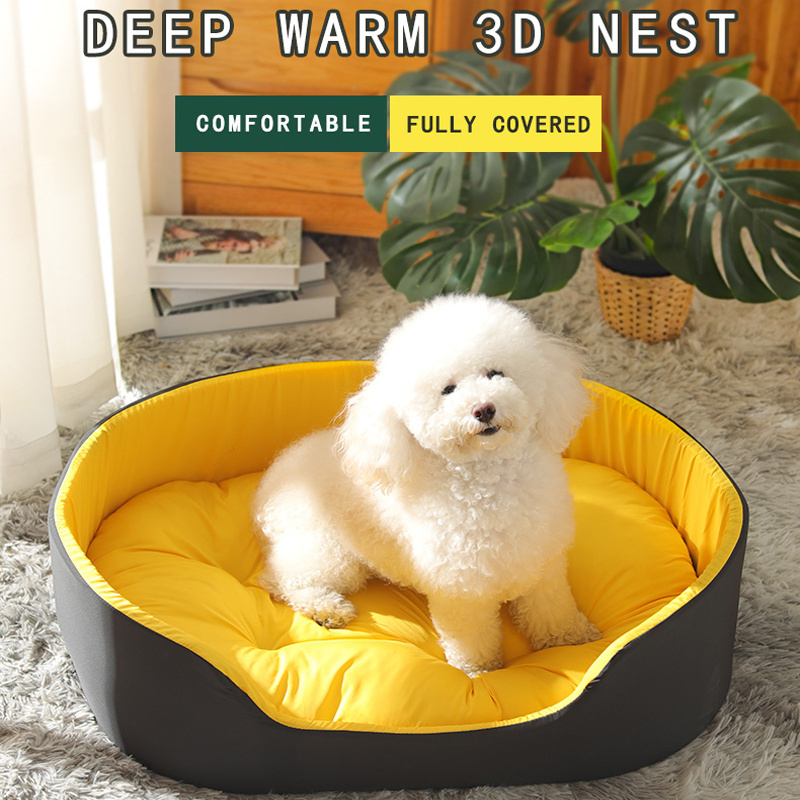 S/M/L Spring Cat And Dog 3D Dog Kennel Wrap Edge Two-Color Kennel Pet Cages Carriers Houses Large Kennel