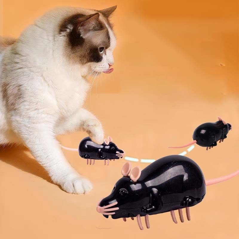 Funny Little Mouse Cat Toy Interactive Emotion Electronic Mouse Tease Cat Toy Animal Chaser Exercise Toys