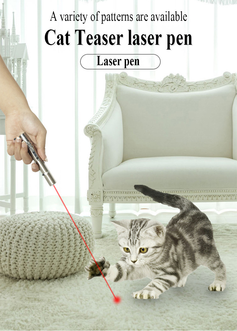 Four-Speed Pattern Laser Usb Charging Battery Laser Cat Teaser Automatic Cat Teaser Toy