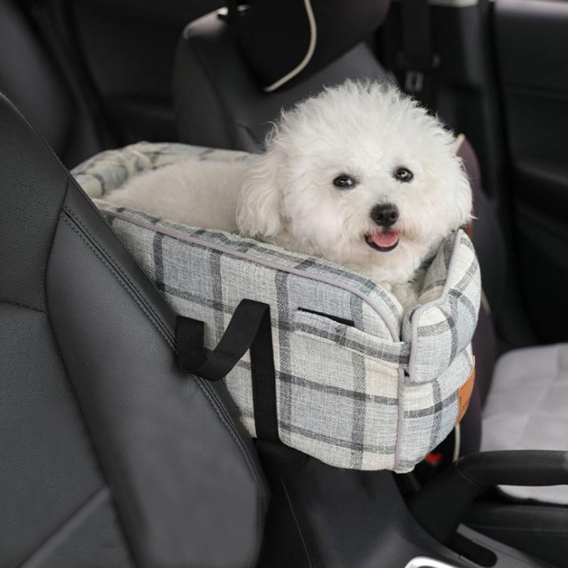 Wholesale Manufacturer Linen Cotton Foldable Soft Dog Cat Car Seat Bed Luxury Pet Carrier for Travel Product