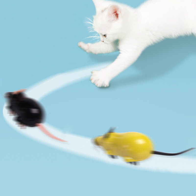 Funny Little Mouse Cat Toy Interactive Emotion Electronic Mouse Tease Cat Toy Animal Chaser Exercise Toys